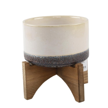 Conservatorio 5.1' OPENING LAVA CERAMIC ON WOOD STAND, GREY CO2954966